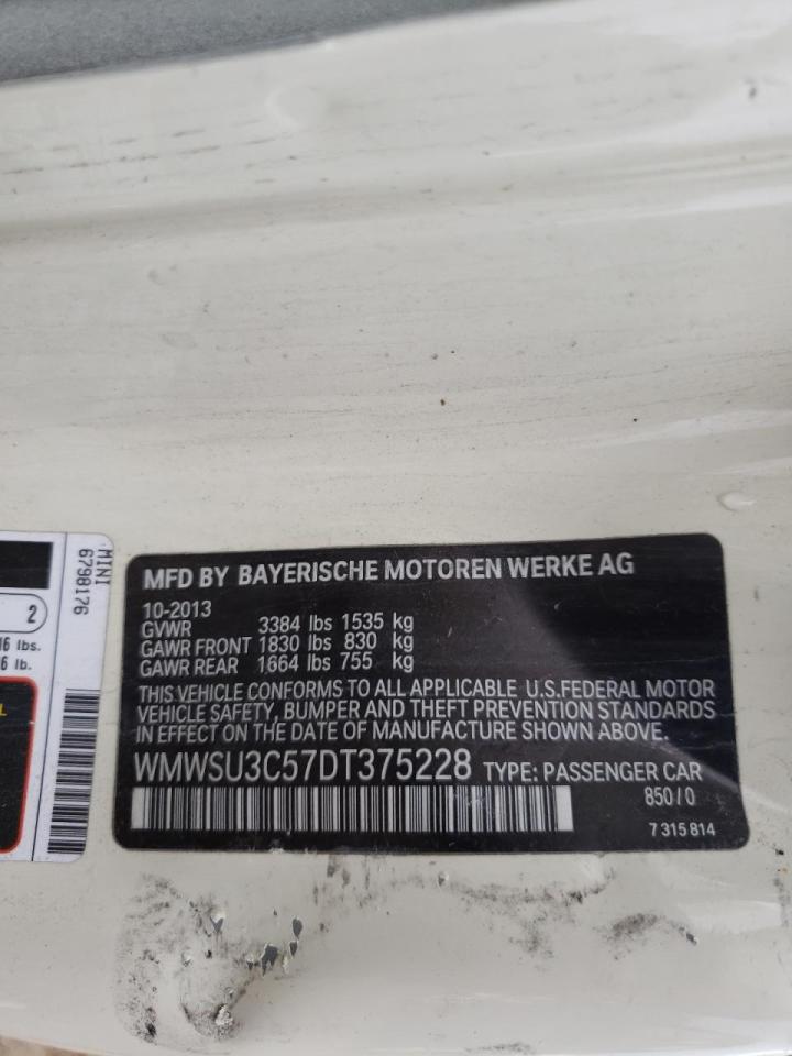 Photo 10 from auction – 2013 MINI COOPER with VIN WMWSU3C57DT375228