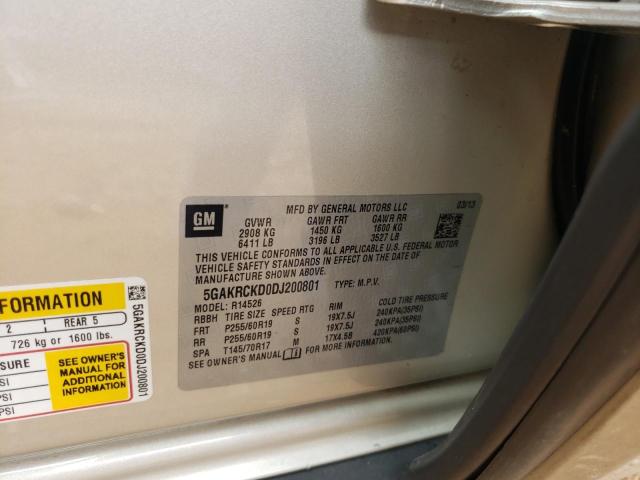 Photo 10 from auction – 2013 BUICK ENCLAVE with VIN 5GAKRCKD0DJ200801