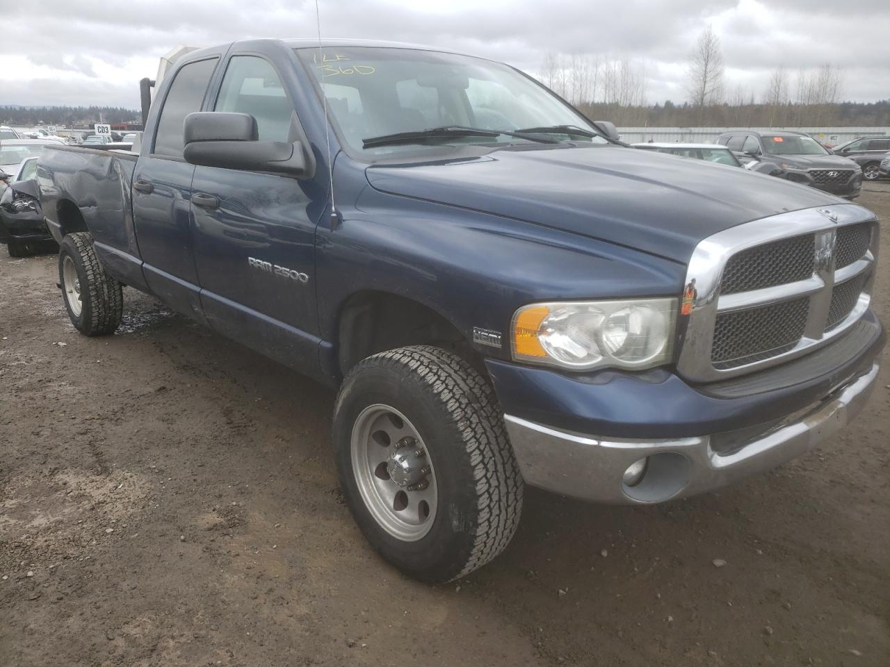 DODGE RAM 2500 S 2003 с VIN 1D7KU28D53J614692 - Фото с аукциона
