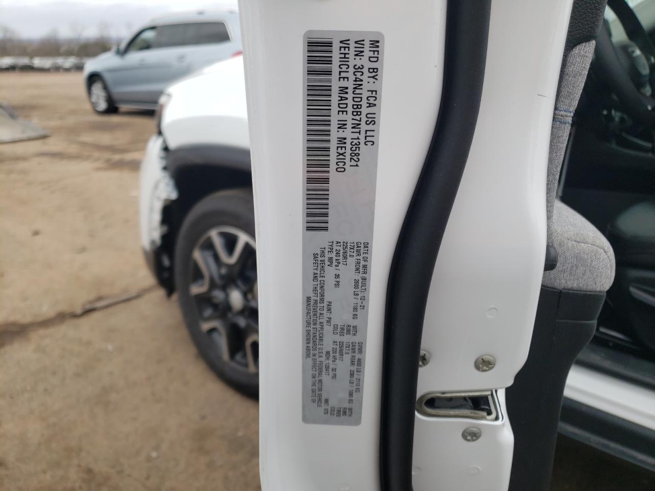 صورة رقم 10 من المزاد - 2022 JEEP COMPASS LA مع VIN 3C4NJDBB7NT135821