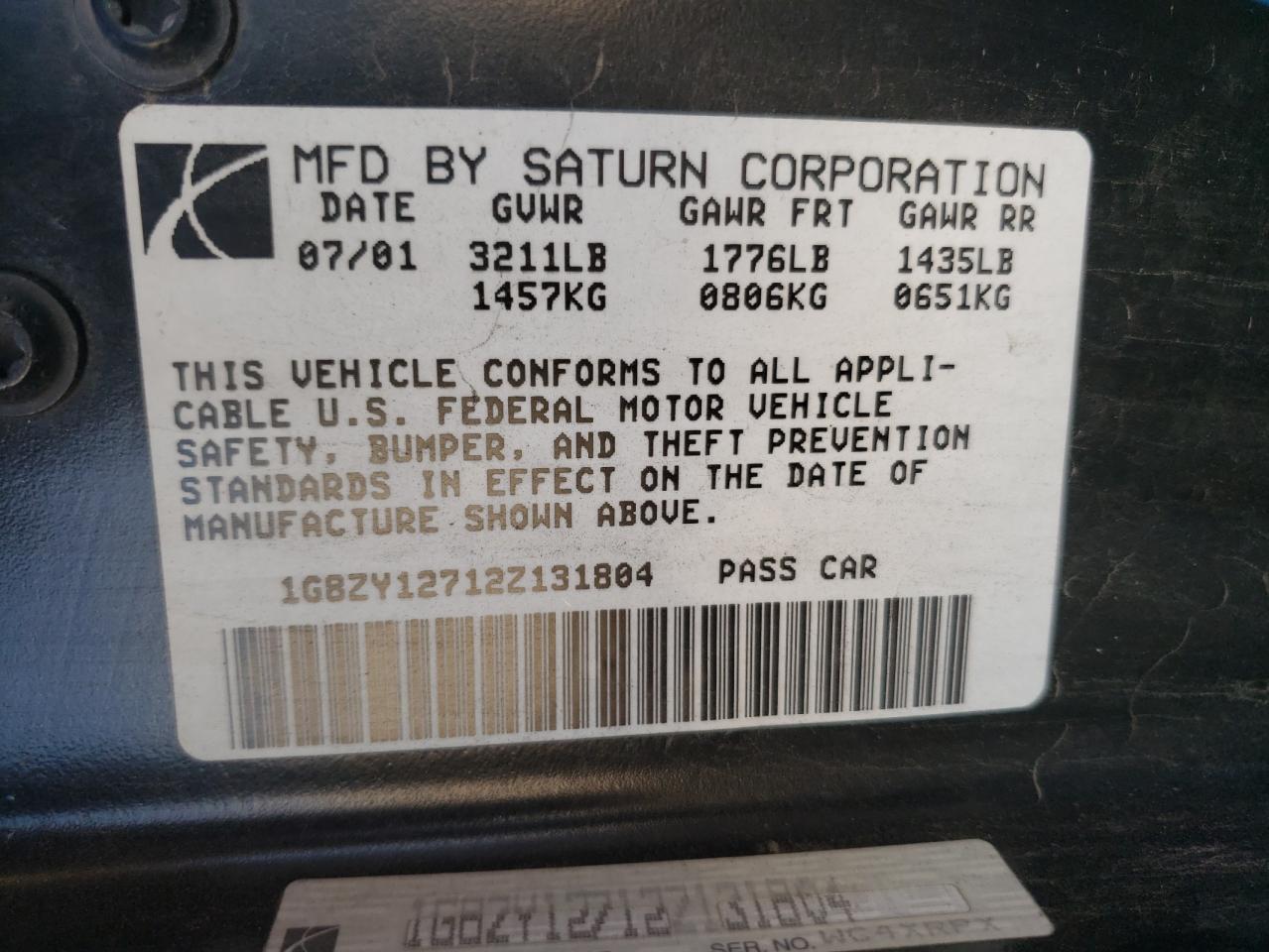 Photo 10 from auction – 2002 SATURN SC2 with VIN 1G8ZY12712Z131804