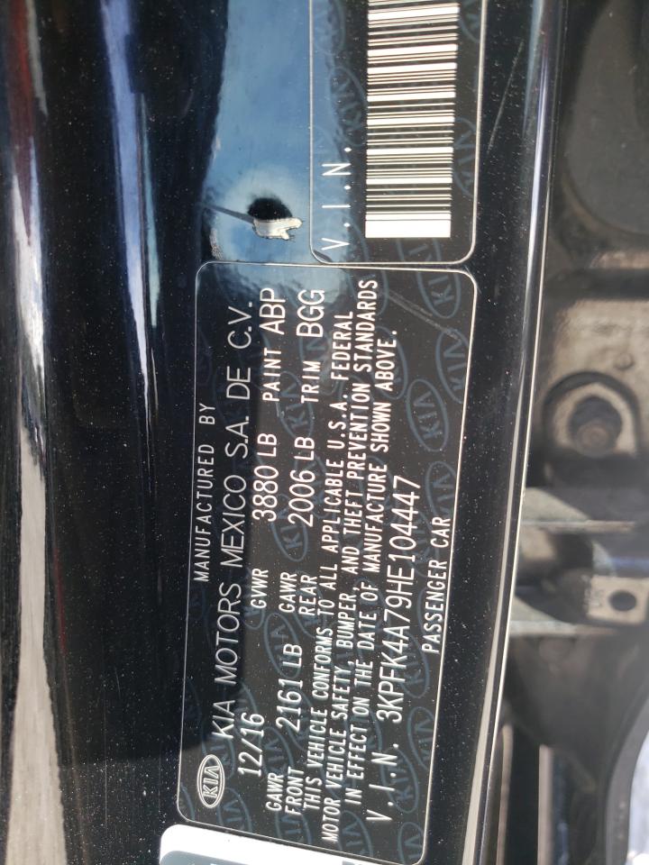 Photo 10 from auction – 2017 KIA FORTE LX with VIN 3KPFK4A79HE104447