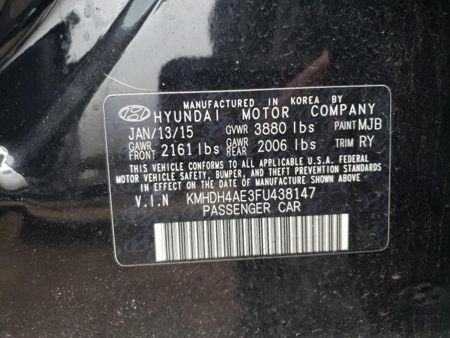 Photo 10 from auction – 2015 HYUNDAI ELANTRA SE with VIN KMHDH4AE3FU438147