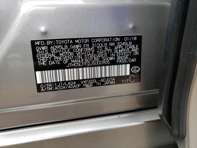 Photo 10 from auction – 2018 LEXUS LS 500 with VIN JTHC5LFF2J5000905