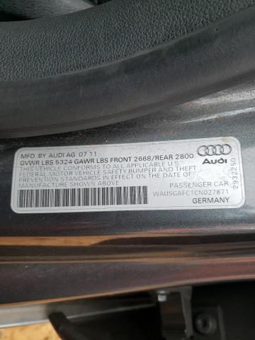 Photo 10 from auction – 2012 AUDI A7 PRESTIG with VIN WAUSGAFC1CN027871