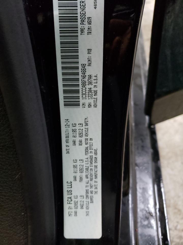 Photo 10 from auction – 2015 CHRYSLER 200 LIMITE with VIN 1C3CCCAB6FN646648
