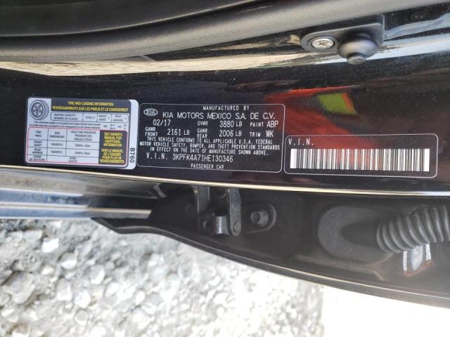 Photo 10 from auction – 2017 KIA FORTE LX with VIN 3KPFK4A71HE130346