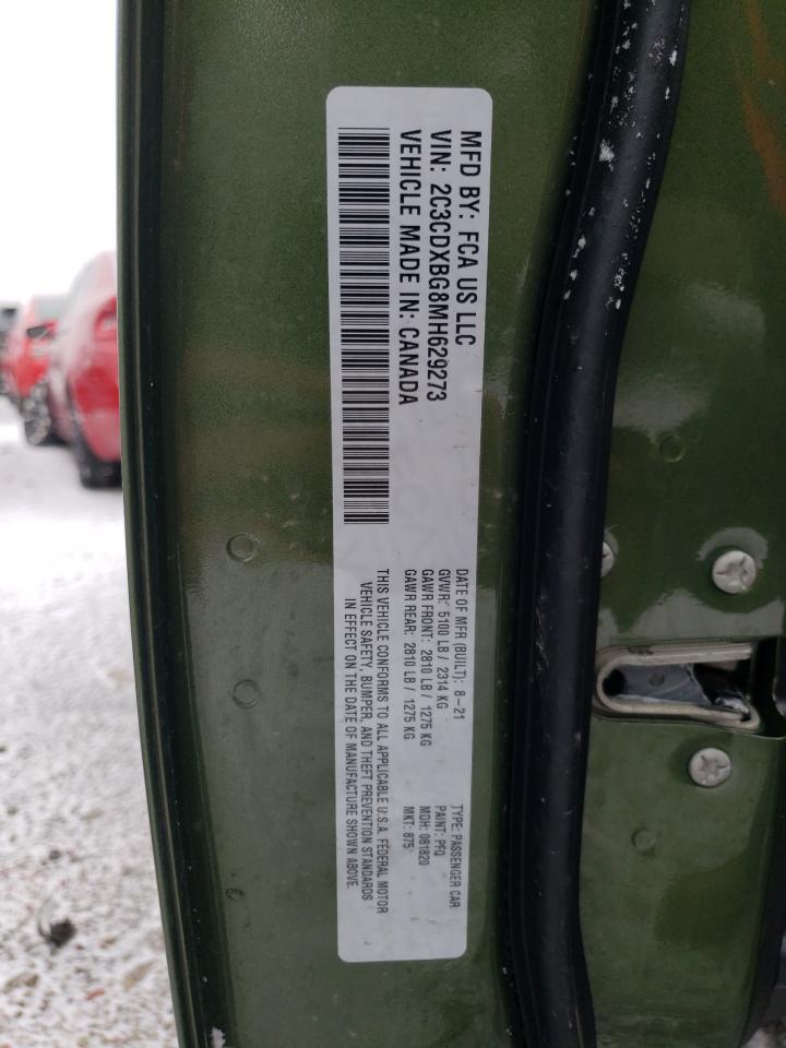 Photo 10 from auction – 2021 DODGE CHARGER SX with VIN 2C3CDXBG8MH629273