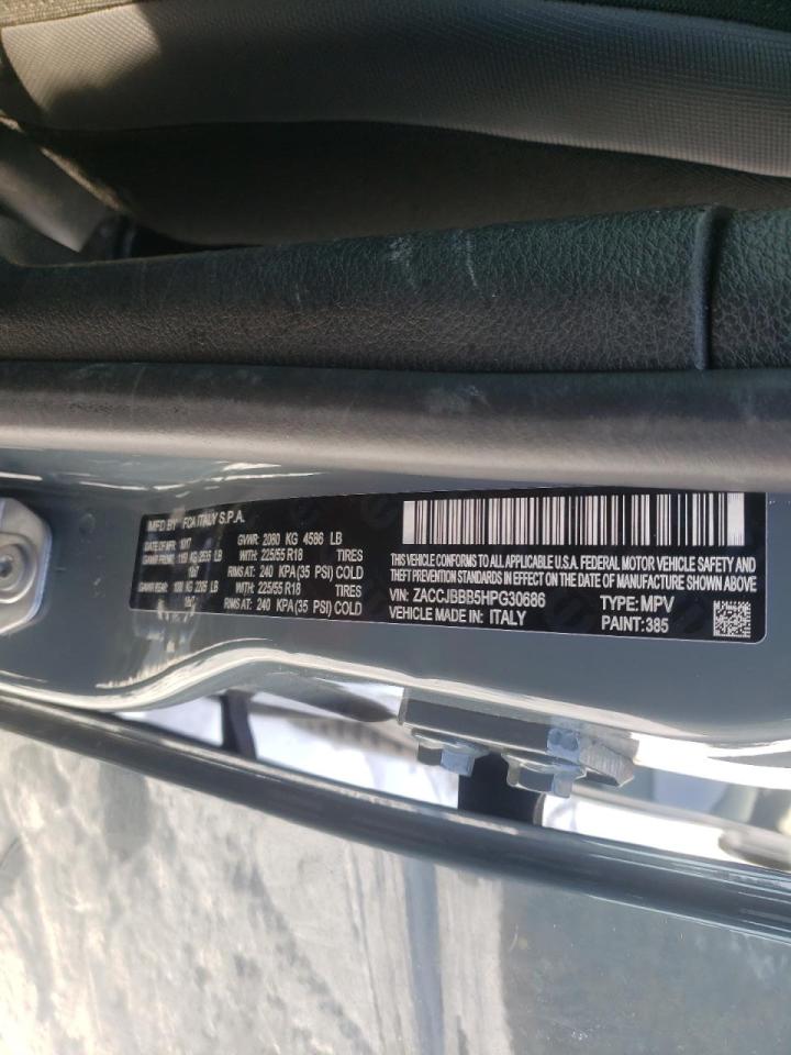 Photo 10 from auction – 2017 JEEP RENEGADE L with VIN ZACCJBBB5HPG30686