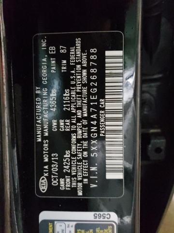 Photo 10 from auction – 2014 KIA OPTIMA EX with VIN 5XXGN4A71EG268788