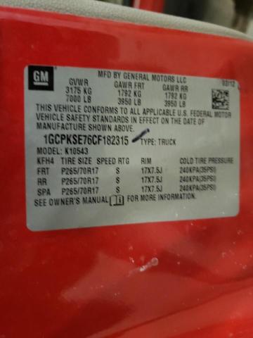 CHEVROLET SILVERADO 2012 with VIN 1GCPKSE76CF182315 - Photo from auction