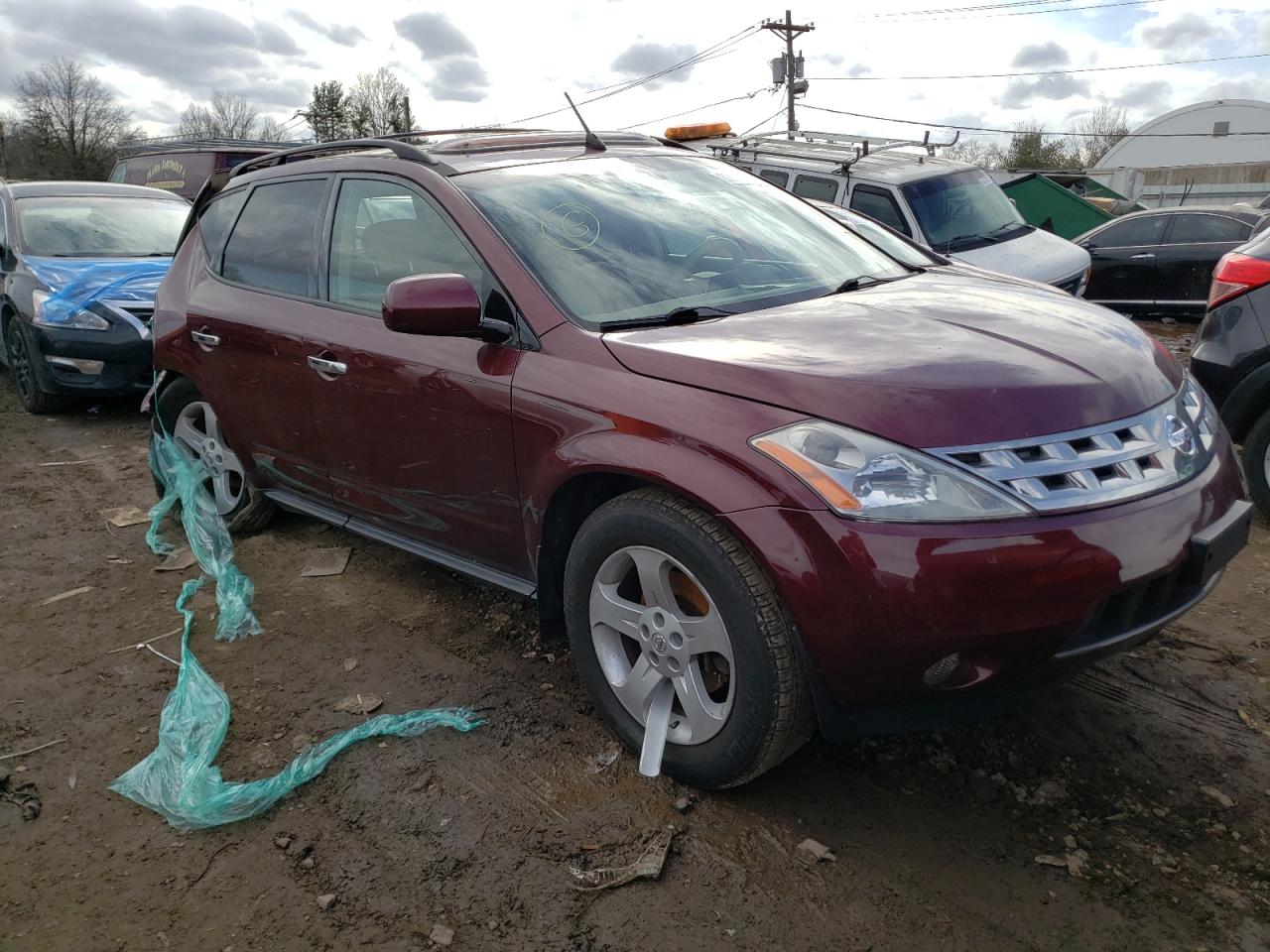 NISSAN MURANO SL 2005 with VIN JN8AZ08W45W415110 - Photo from auction