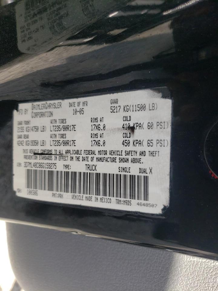Photo 10 from auction – 2006 DODGE RAM 3500 S with VIN 3D7ML48C86G159275