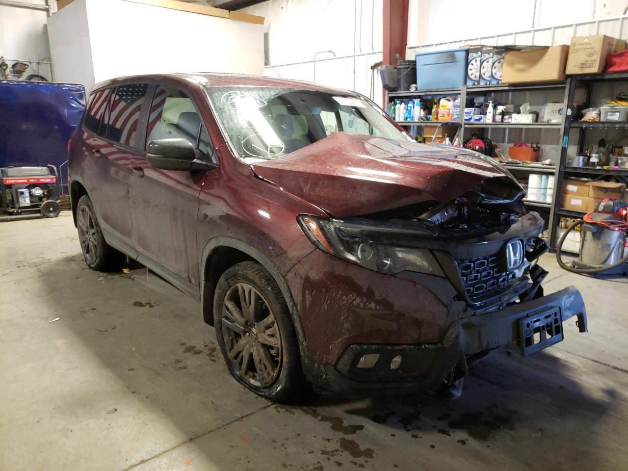 HONDA PASSPORT E 2021 with VIN 5FNYF8H56MB042549 - Photo from auction