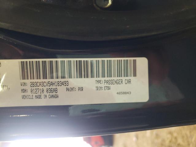 Photo 10 from auction – 2010 DODGE CHARGER SX with VIN 2B3CA3CV5AH183493