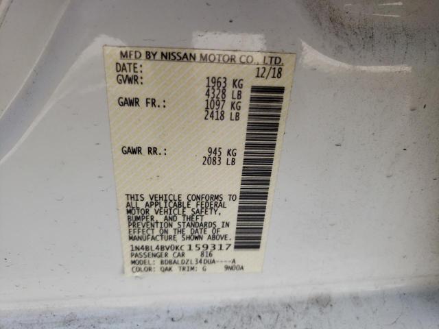 Photo 10 from auction – 2019 NISSAN ALTIMA S with VIN 1N4BL4BV0KC159317