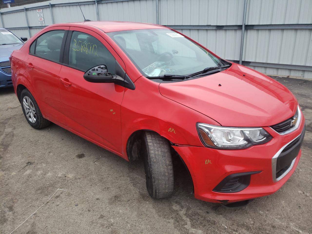CHEVROLET SONIC LS 2017 with VIN 1G1JB5SG7H4102737 - Photo from auction