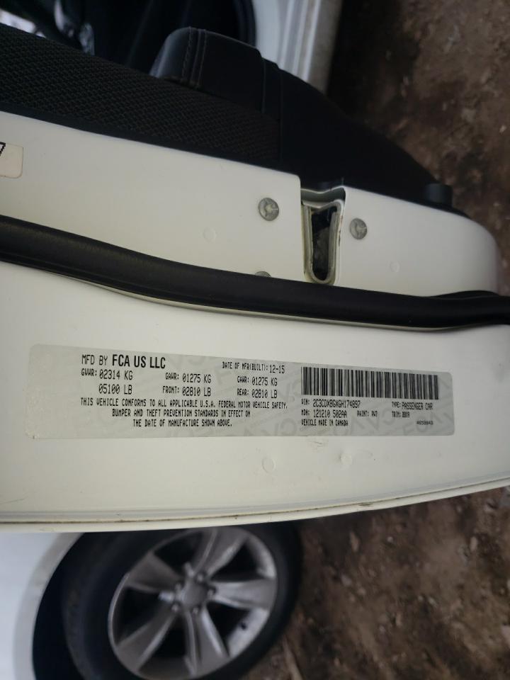 Photo 10 from auction – 2016 DODGE CHARGER SE with VIN 2C3CDXBGXGH174897