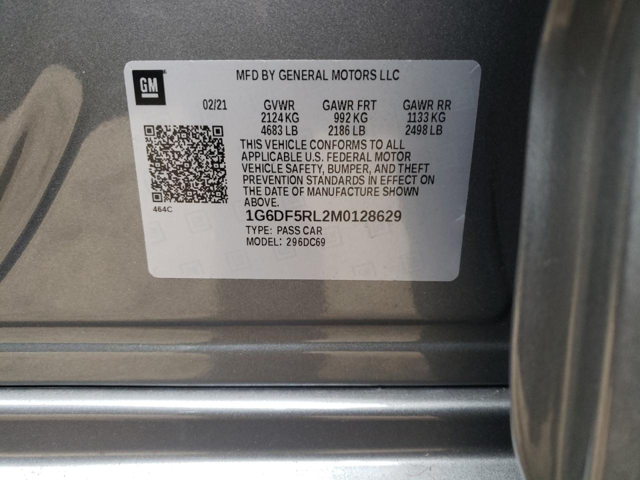 Photo 10 from auction – 2021 CADILLAC CT4 PREMIU with VIN 1G6DF5RL2M0128629