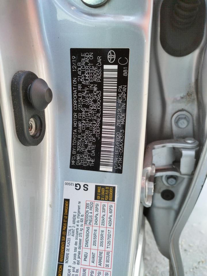 Photo 10 from auction – 2020 TOYOTA COROLLA LE with VIN JTDEPRAE4LJ090963