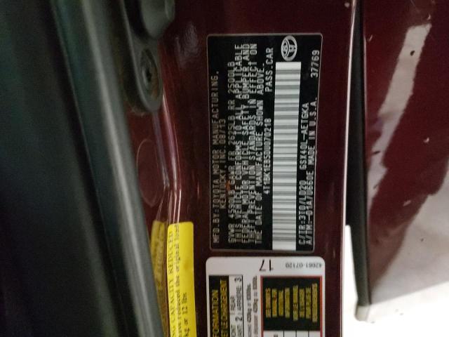 Photo 10 from auction – 2013 TOYOTA AVALON BAS with VIN 4T1BK1EB5DU070218