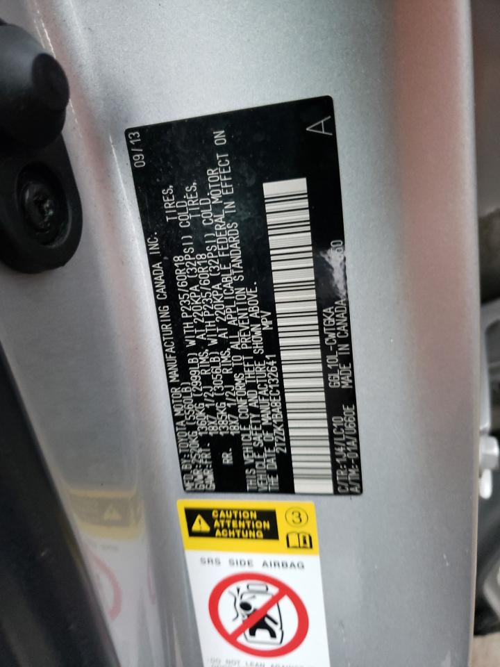 Photo 10 from auction – 2014 LEXUS RX 350 with VIN 2T2ZK1BA8EC132641