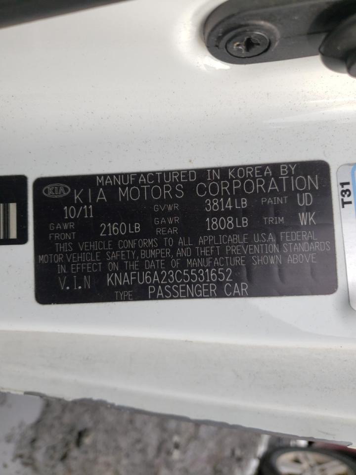 Zdjęcie 10 z aukcji – 2012 KIA FORTE EX z VIN KNAFU6A23C5531652