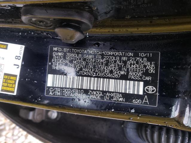 Photo 10 from auction – 2011 TOYOTA PRIUS with VIN JTDKN3DU0B5346287
