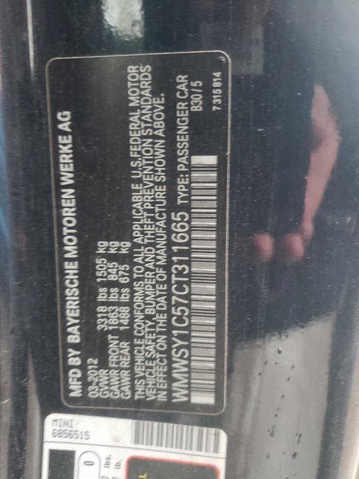 Photo 10 from auction – 2012 MINI COOPER ROA with VIN WMWSY1C57CT311665
