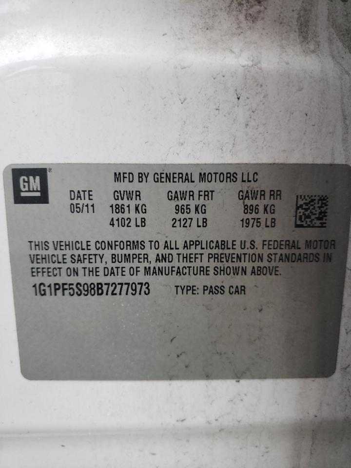 Photo 10 from auction – 2011 CHEVROLET CRUZE LT with VIN 1G1PF5S98B7277973