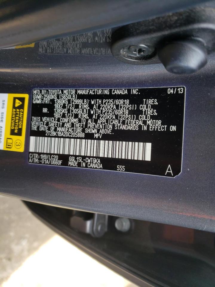 Photo 10 from auction – 2013 LEXUS RX 350 BAS with VIN 2T2BK1BA2DC205888