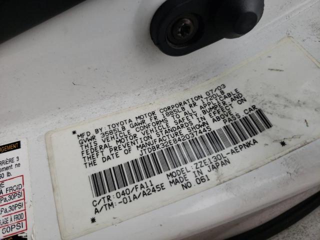 Photo 10 from auction – 2004 TOYOTA COROLLA CE with VIN JTDBR32E842037445