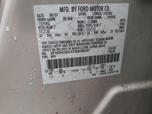 Photo 10 from auction – 2007 FORD EDGE SE with VIN 2FMDK36C57BB55047