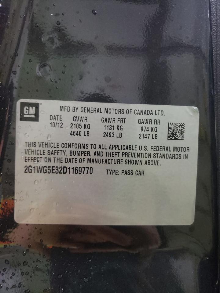 Photo 10 from auction – 2013 CHEVROLET IMPALA LT with VIN 2G1WG5E32D1169770