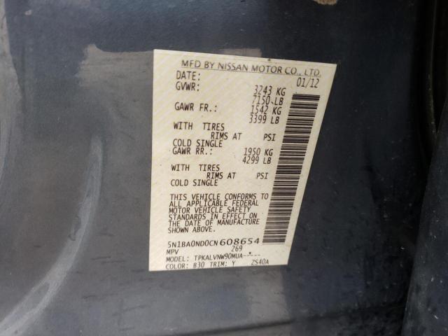 Photo 10 from auction – 2012 NISSAN ARMADA SV with VIN 5N1BA0ND0CN608654
