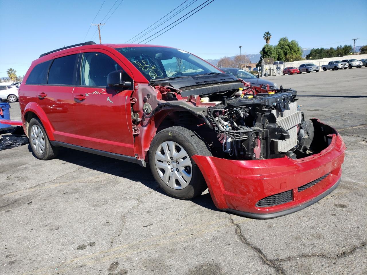 DODGE JOURNEY SE 2019 with VIN 3C4PDCAB0KT874634 - Photo from auction