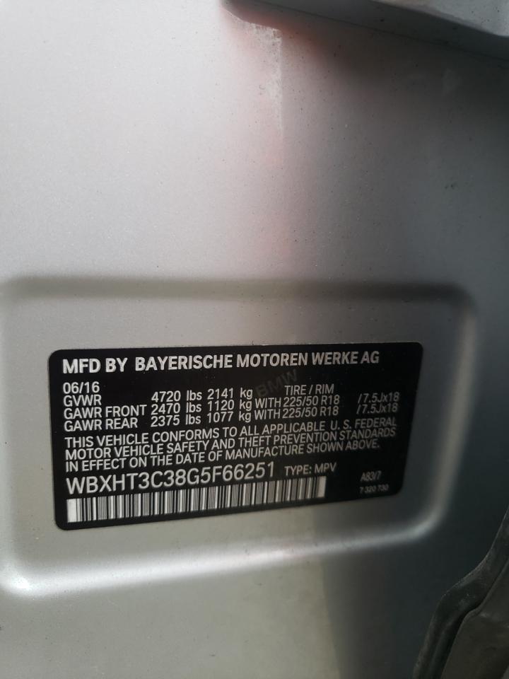 Photo 10 from auction – 2016 BMW X1 XDRIVE2 with VIN WBXHT3C38G5F66251