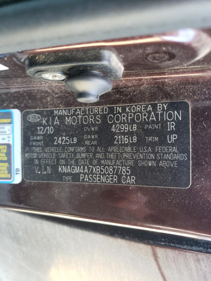 Photo 10 from auction – 2011 KIA OPTIMA with VIN KNAGM4A7XB5087785