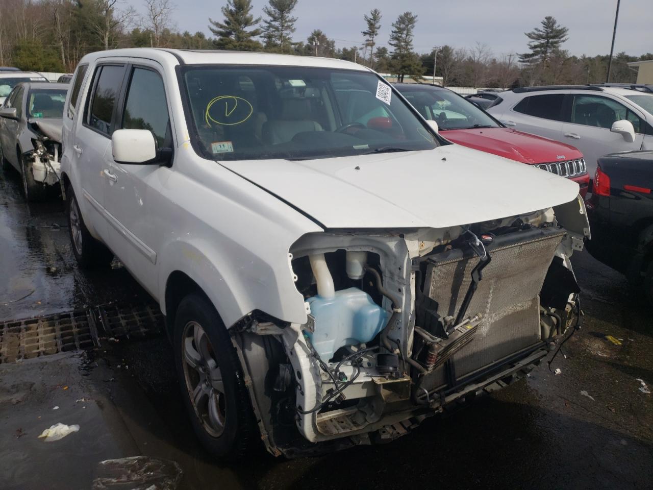 HONDA PILOT EXL 2013 with VIN 5FNYF4H59DB083153 - Photo from auction