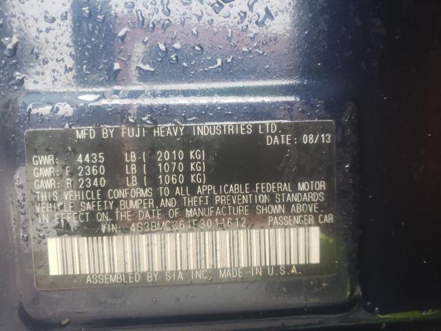 Photo 10 from auction – 2014 SUBARU LEGACY 2.5 with VIN 4S3BMCC61E3011612