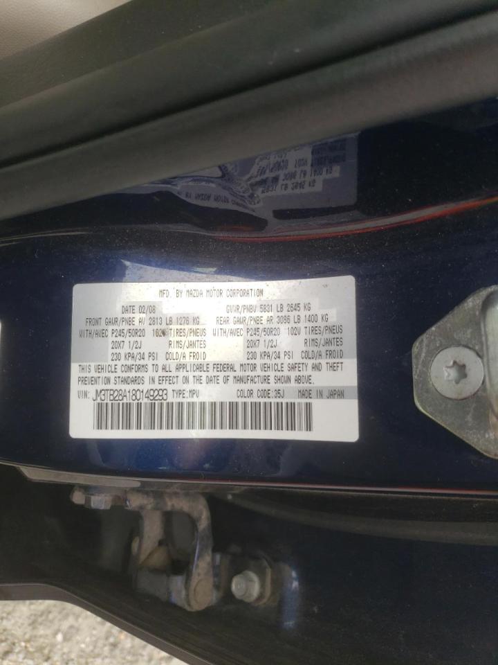 Photo 10 from auction – 2008 MAZDA CX-9 with VIN JM3TB28A180149293