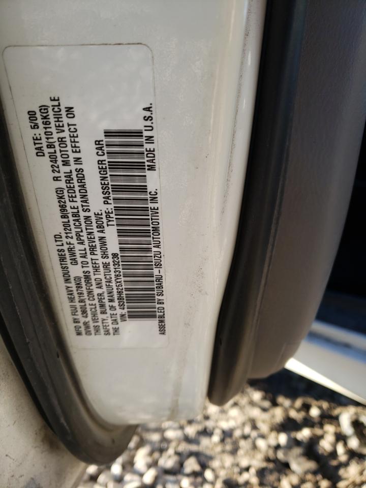 Photo 10 from auction – 2000 SUBARU LEGACY BRI with VIN 4S3BH625XY6313238