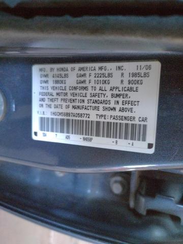 Photo 10 from auction – 2007 HONDA ACCORD EX with VIN 1HGCM56897A058772