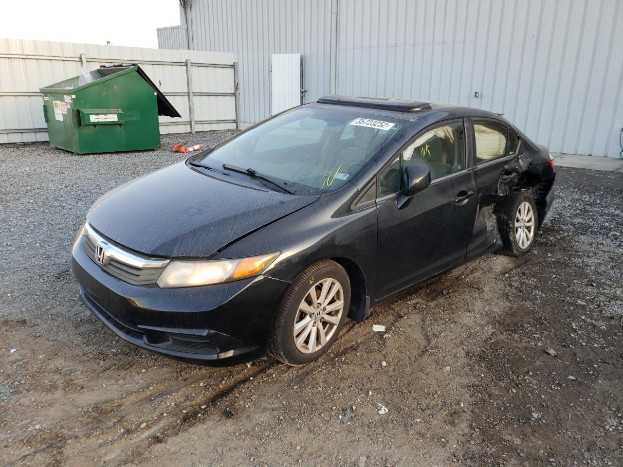 Photo 2 from auction – 2012 HONDA CIVIC EX with VIN 2HGFB2F85CH508074