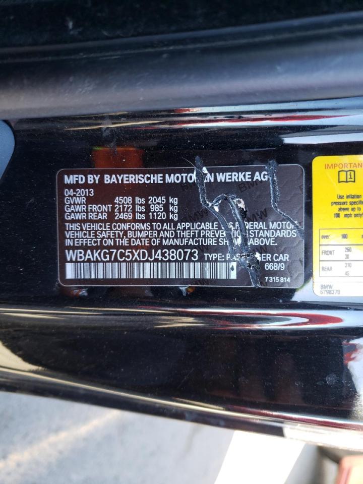 Photo 10 from auction – 2013 BMW 335 I with VIN WBAKG7C5XDJ438073