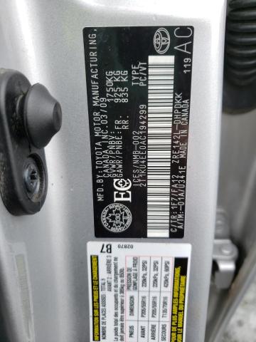 Photo 10 from auction – 2010 TOYOTA COROLLA MA with VIN 2T1KU4EE0AC194299