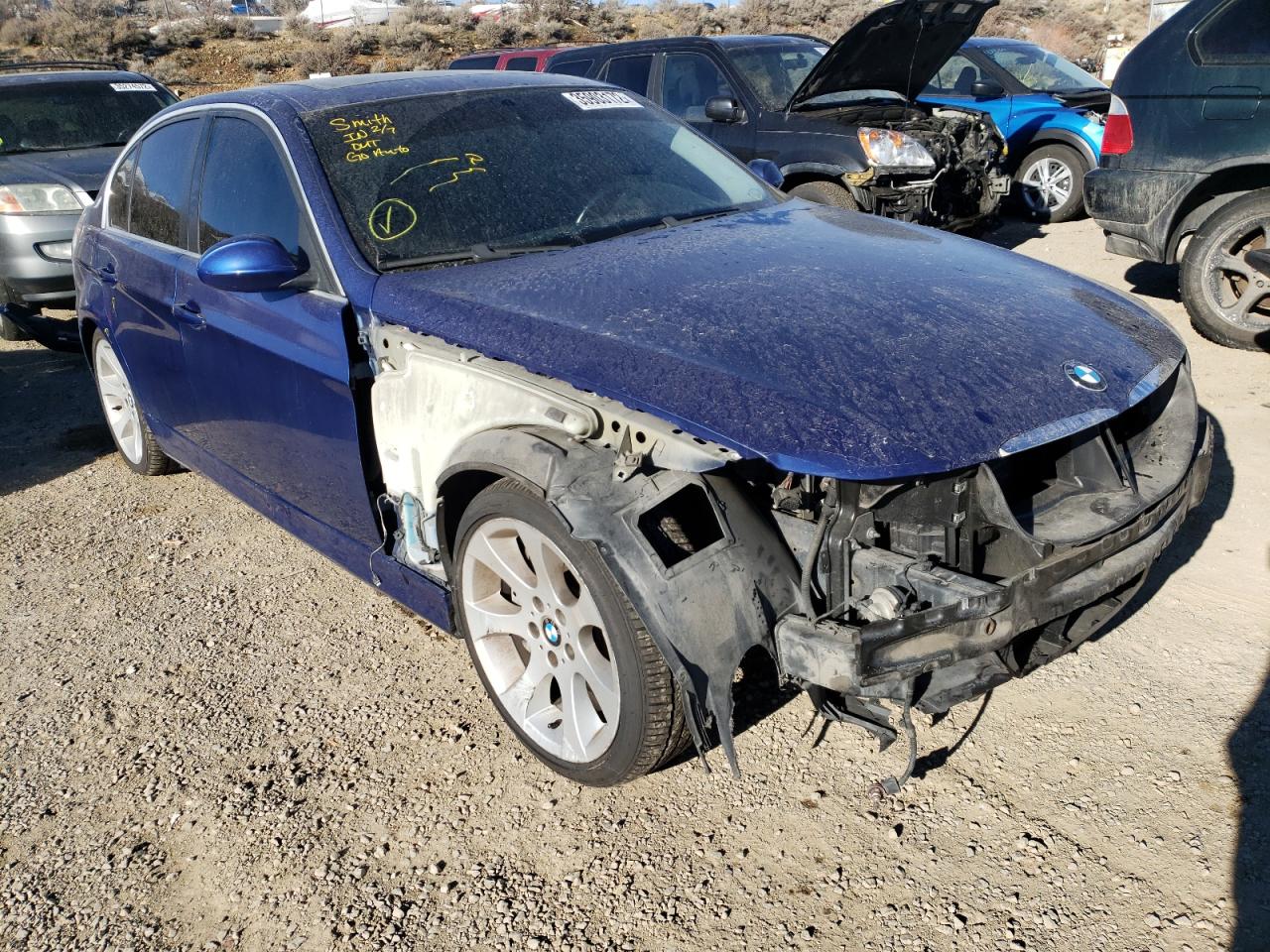 BMW 335 I 2007 with VIN WBAVB73577KY60957 - Photo from auction