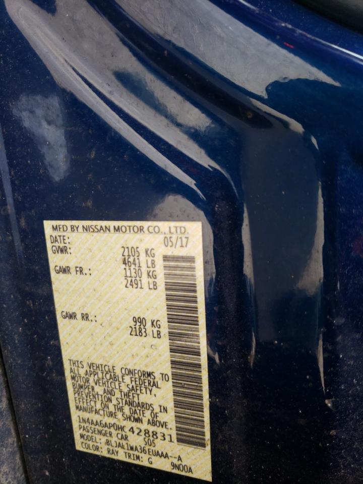 Photo 10 from auction – 2017 NISSAN MAXIMA 3.5 with VIN 1N4AA6AP0HC428831