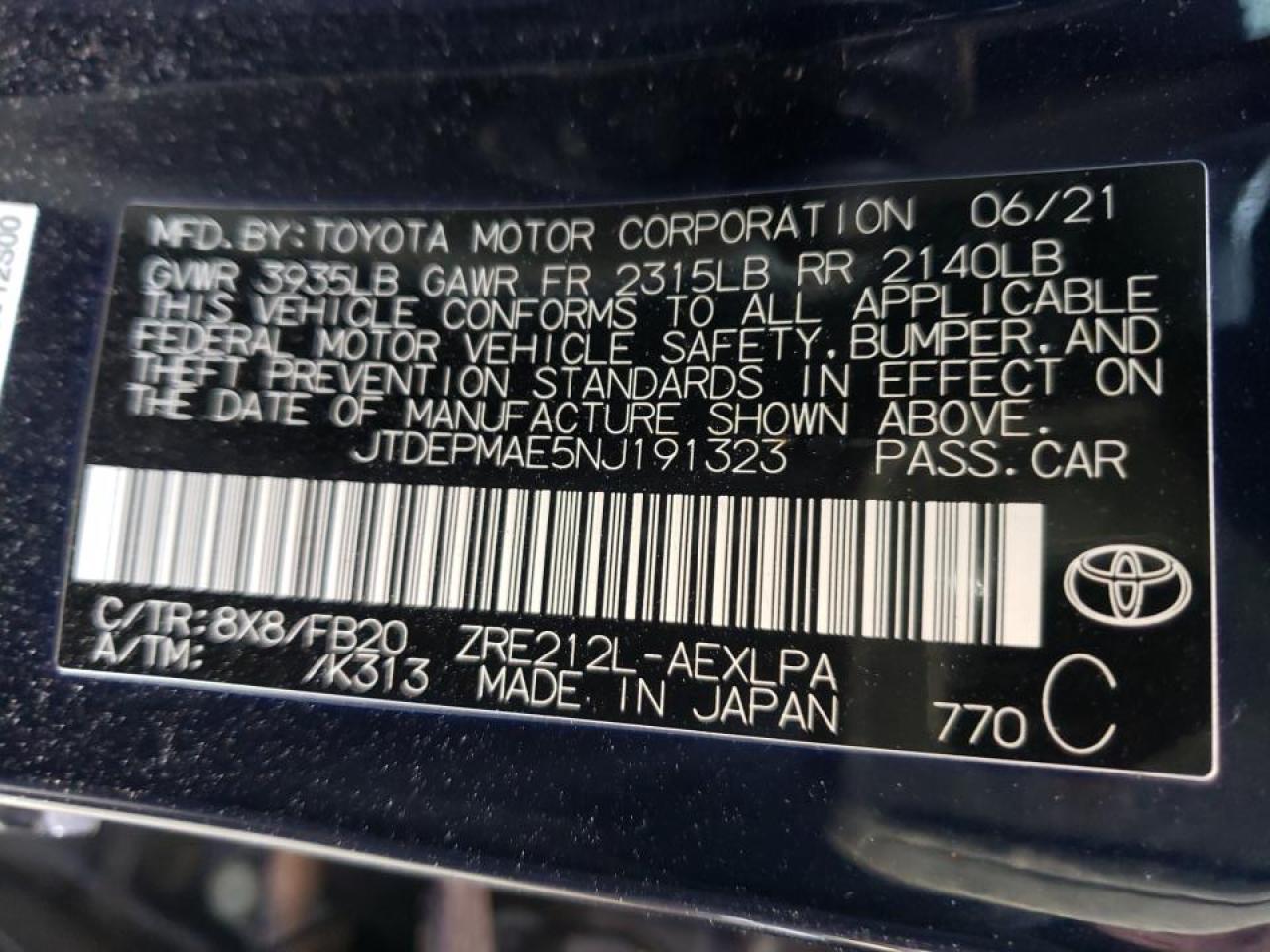 Photo 10 from auction – 2022 TOYOTA COROLLA LE with VIN JTDEPMAE5NJ191323