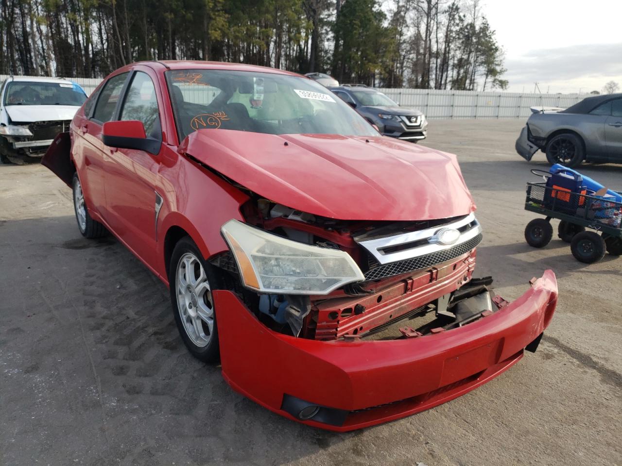 FORD FOCUS SE 2008 with VIN 1FAHP35N18W237163 - Photo from auction